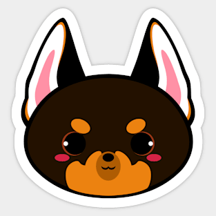 Cute Doberman Dog Sticker